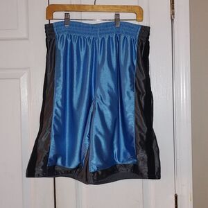 Nike reversible  gray light blue black athletic shorts   Sz XL